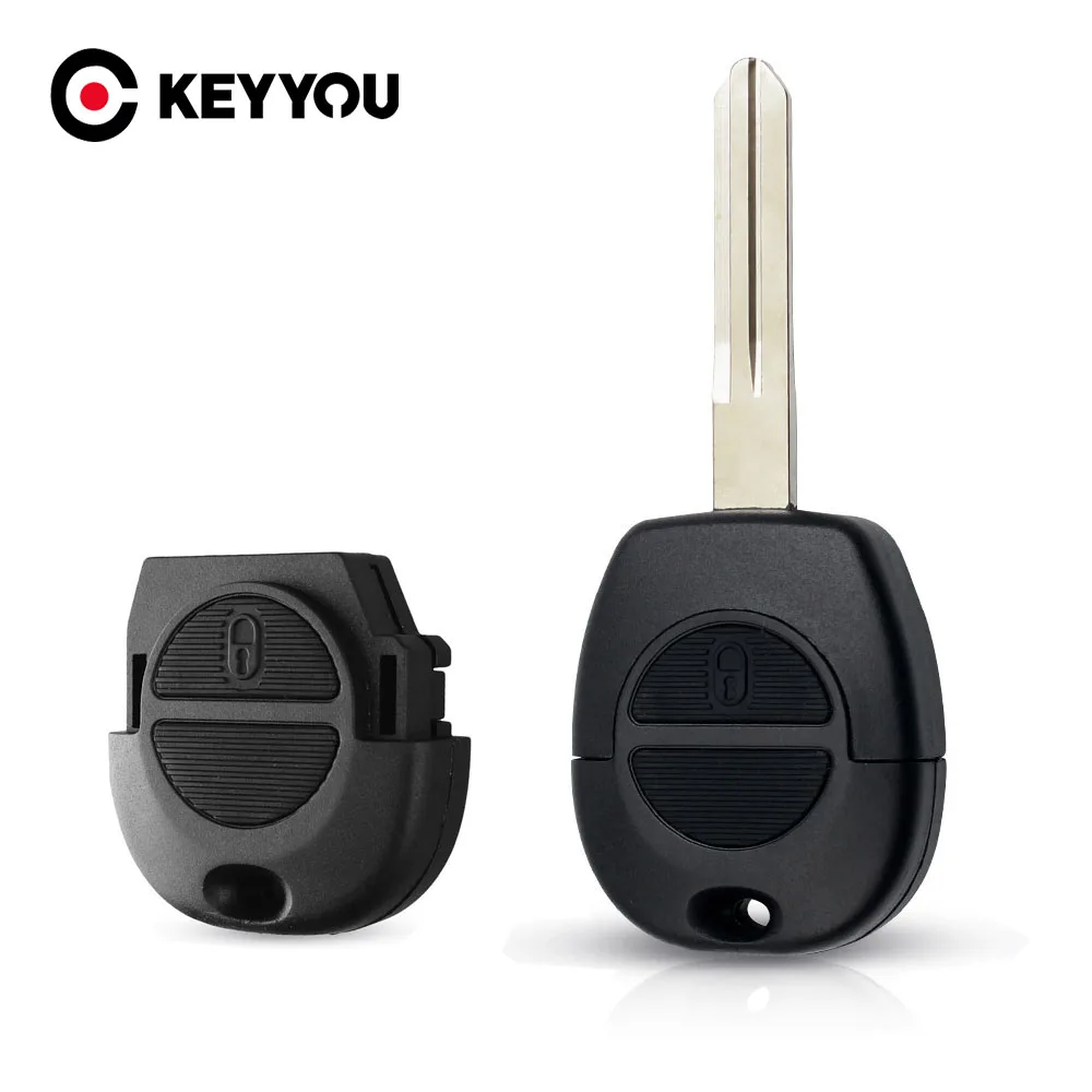 Car Key Shell KEYYOU 2 Buttons Remote Car Key Shell Fob Case For Nissan Micra Almera Primera X-Trail Replacement