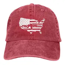 Флаг США с AR-15 унисекс Дальнобойщик шляпы папа бейсболки водительская Кепка