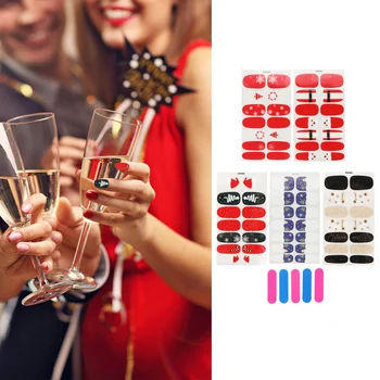 

5pcs Christmas Nail Stickers Pretty Lovely Fashion Stylish Nail Art Stickers Nail Art Transfer Stickers Nail Transfer Stickers