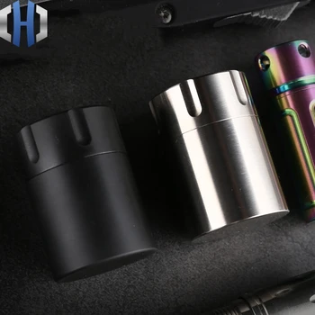 

CNC Pure Titanium Waterproof Warehouse Black Sealed Tank Titanium Alloy High-end Portable Medicine Box Outdoor Survival Supplies