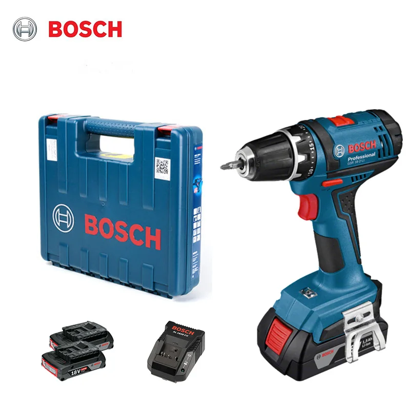 BOSCH GSR 18-2-LI дрель/Драйвер литиевая батарея аккумуляторная электрическая отвертка AL 1820 CV зарядное устройство 2x2,0 Ач батарея