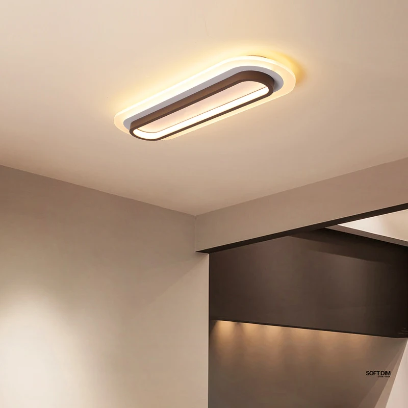 Белая и коричневая потолочная лампа светильник для коридора офиса металлическое