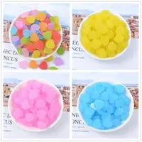 10pcs Cute Resin Love heart Candy Charms For Slime Filler DIY Cake Ornament Phone Decoration Resin Charms Slime Supplies Toys 2
