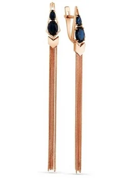 

Magic Stones earrings with 4 corundum Red Gold