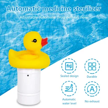 

Swimming Pool Floating Chemical Dispenser For Chlorine Tablet Tab Creative Cute Duct Style Automatic Disinfection Dosing Device