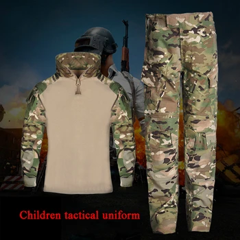 

Military Tactical Clothing for Kids Camouflage Airsoft Paintball Uniforms Combat Shooting Children Hunting Accessories Clothing
