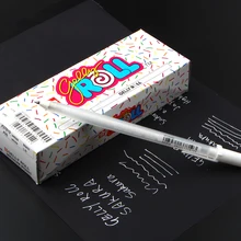 Free Shipping Japan Imported Jelly Roll 0.8mm White Gel Pen Highlight Liner For Art Marker Design Comic/manga Painting Supplies