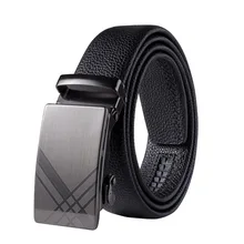 

Men Lychee Pattern Edging Belt With Automatic Buckle Belt Korean Casual Middle-Aged Youth Business Imitation Leather Pants Belt