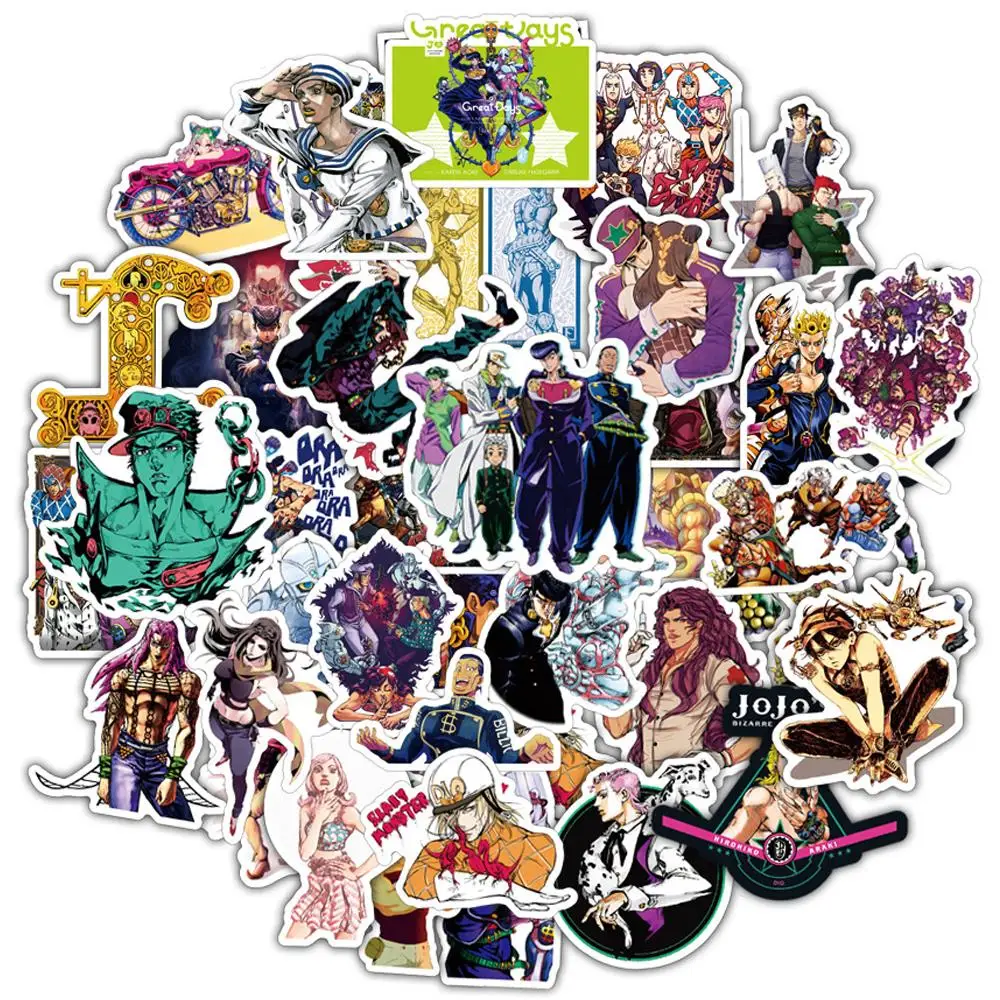 50 шт./упак. JoJos bizare Adventure мультфильм аниме наклейка для багажа настенный автомобиль ноутбук велосипед мотоцикл тетрадь игрушки стикер s