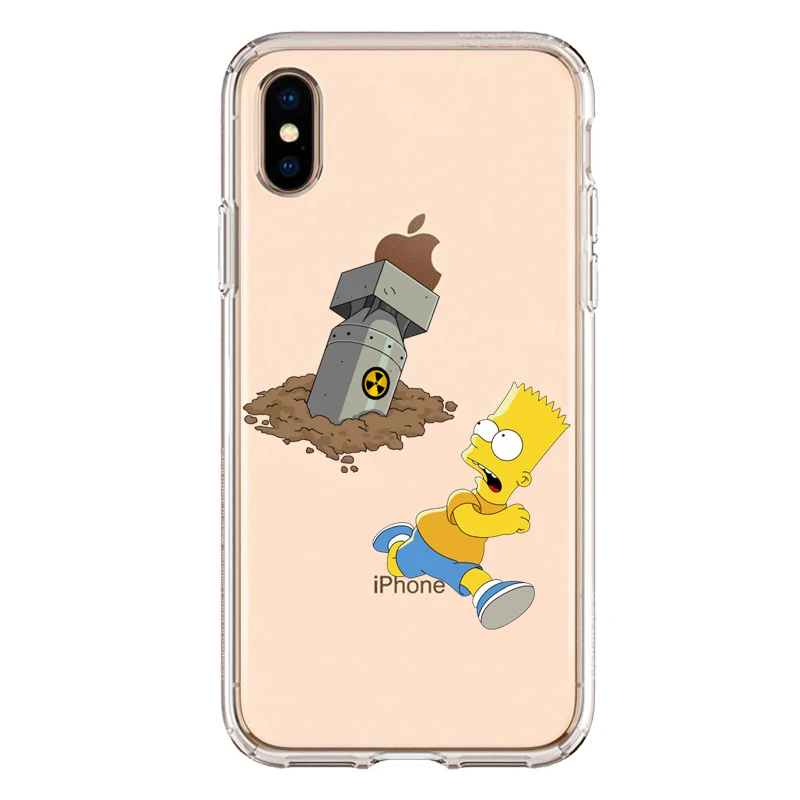 Мягкий чехол из ТПУ для iPhone XS MAX The Simpson чехол для iPhone 6 6S 7 8 Plus 7 8X10 XS XR прозрачный силиконовый чехол - Цвет: TPU