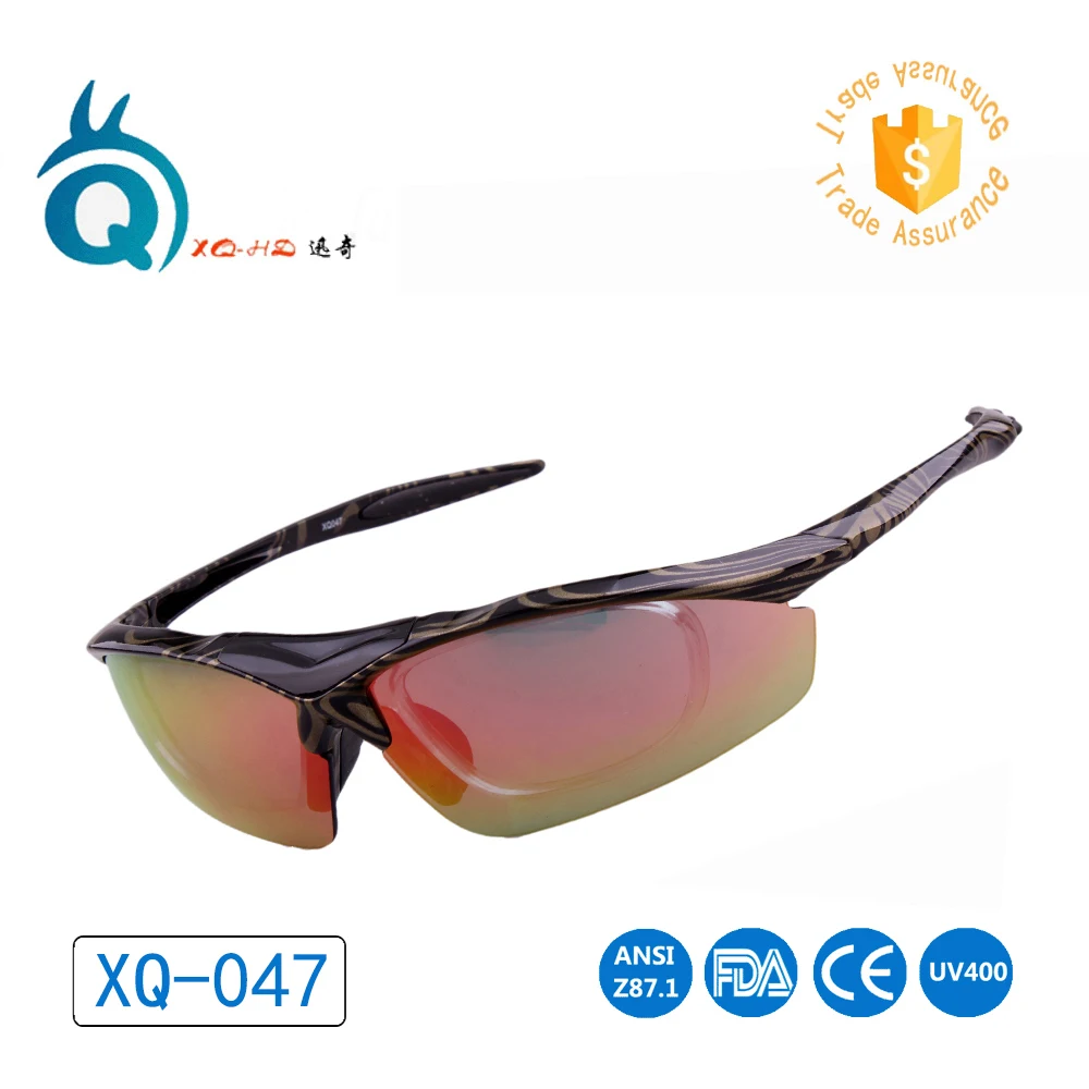 Акция, новинка, спортивные мужские защитные спортивные солнцезащитные очки, PC, гальваническое покрытие, полностью оранжевые линзы, спортивные солнцезащитные очки - Цвет: XQ-047 black