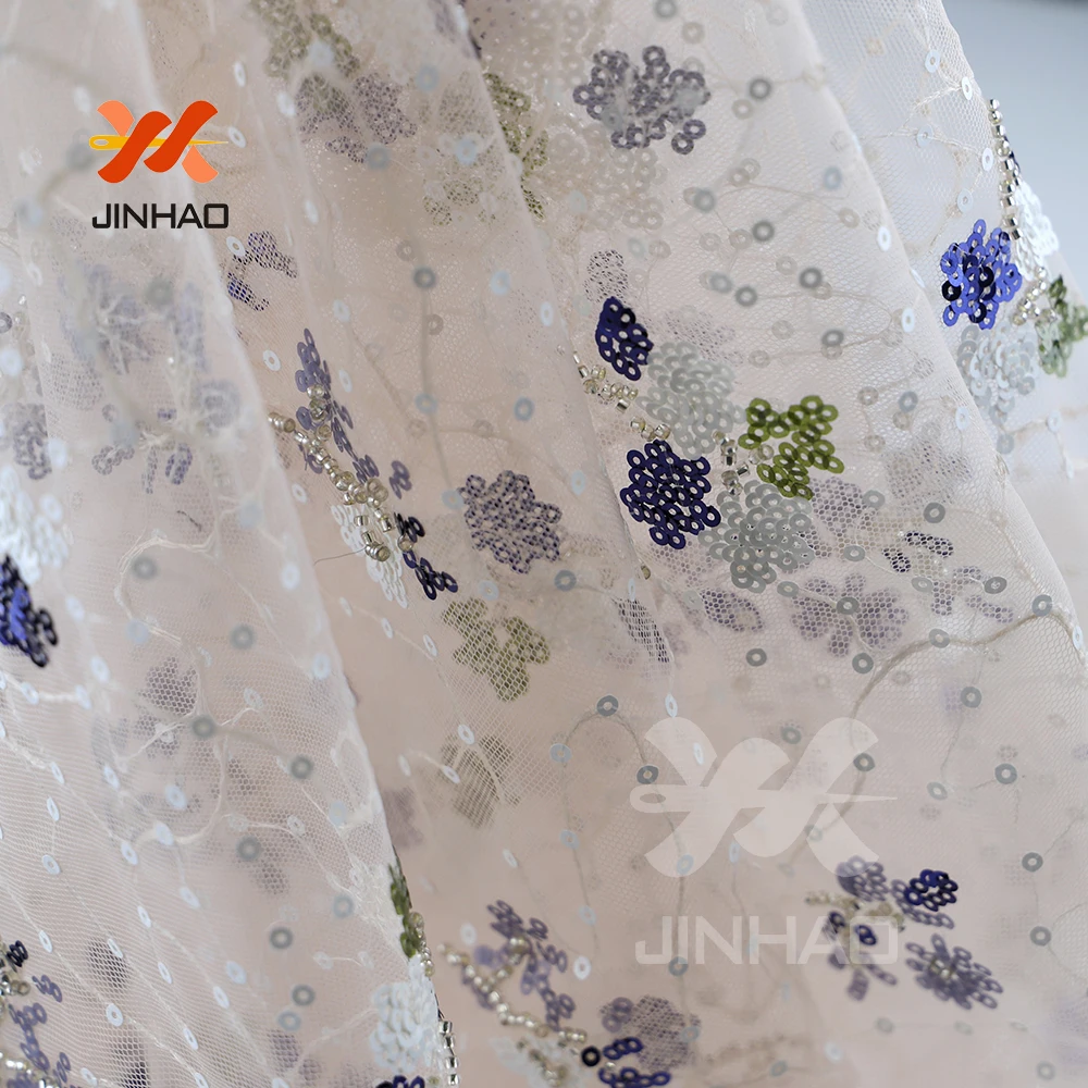 

2019 5 Yard Pink Sequin Material High Quality Cord Lace Fabric Sequin Fabric Embroideres Wholesale Sparkly Material For Dresses