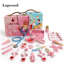 Деревянный симулятор реальной жизни дети доктор игрушки мальчик и девочка Медицинский Набор инъекций медсестры ролевые игры бытовой стетоскоп