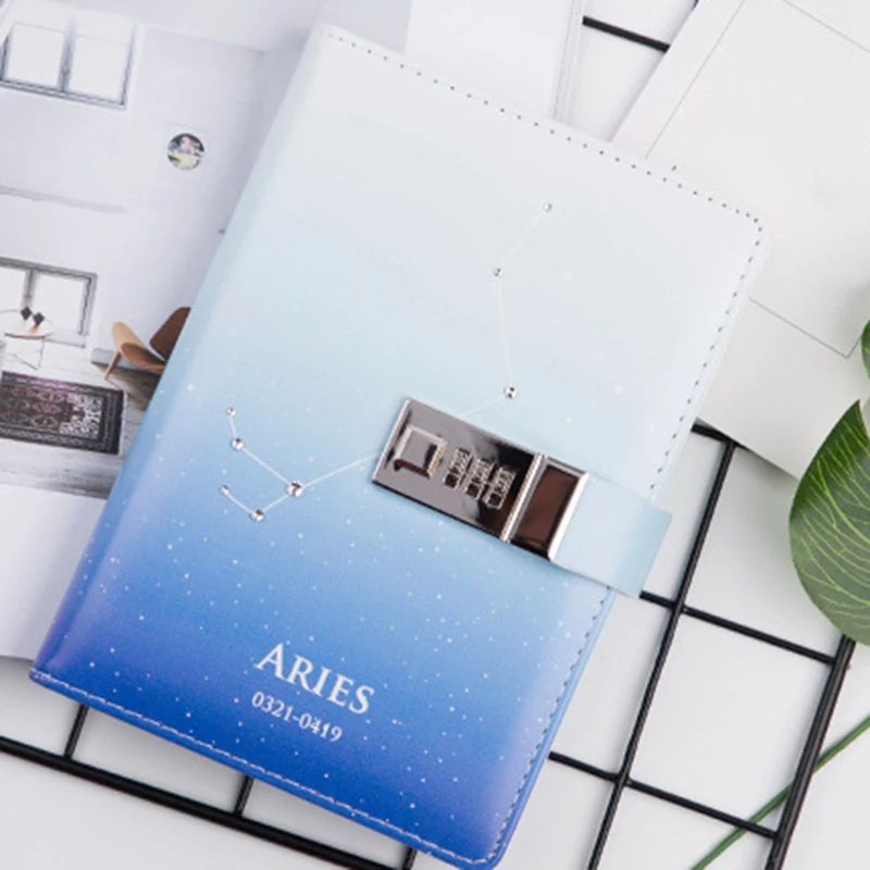 Креативный блокнот Созвездие настольная книга дневник алмазное Украшение Diy планировщик путешествия журнал Студенческая девушка кодовый замок блокнот s