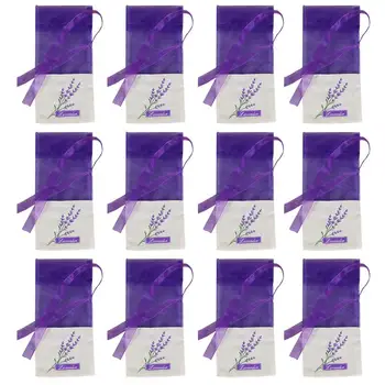 

12Pcs Lavender Sachet Fragrance Lavender Sachet Dry Flower Sachet Bag (New Style Deep Purple)