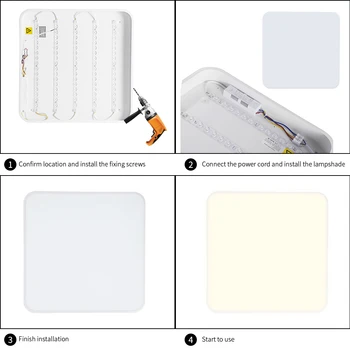 

LED Ultra-thin Ceiling Lamp，Suitable For Bathroom, Bedroom, Kitchen, Living Roo Easy To Use