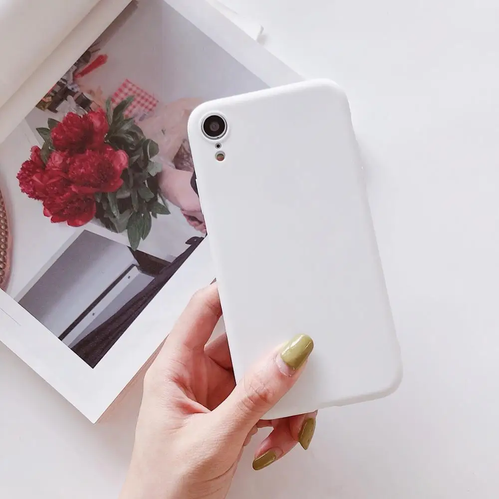 Роскошный Матовый силиконовый чехол для huawei Y5 Y7 Prime P Smart Y9 Nova 5T Honor 20 Lite 9X pro 6C 10i 20i карамельный цвет - Цвет: white