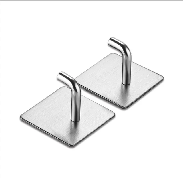 1/3Pcs Rozsdamentes Acél Tárolóhorog Ragasztófalra Szerelt Horog Fogas Konyhai Fürdőkulcs Függő Tartó Fürdőszoba Termékek - Image 2