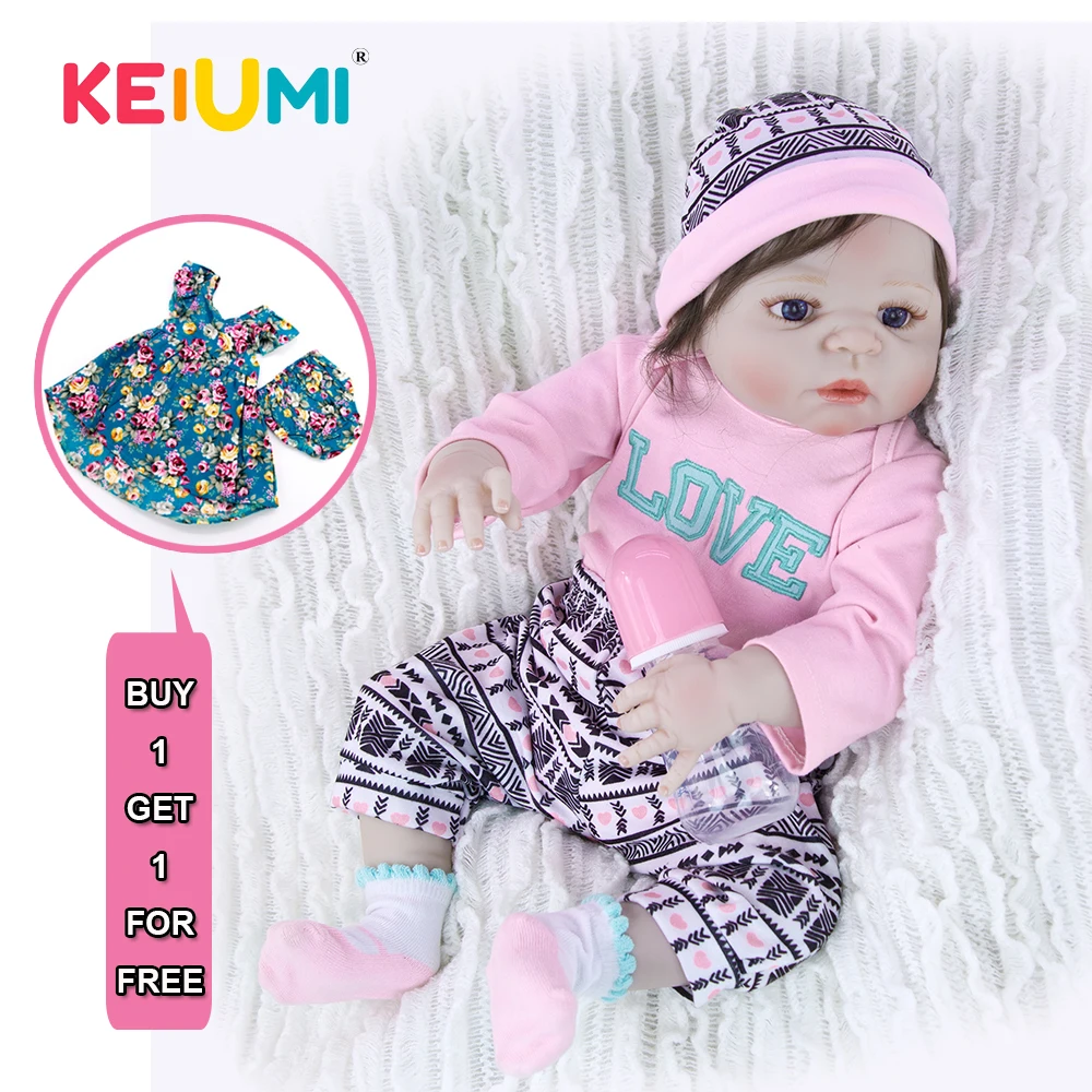 Силиконовая кукла реборн KEIUMI 23 дюйма игрушка сделай сам 57 см для девочек подарок