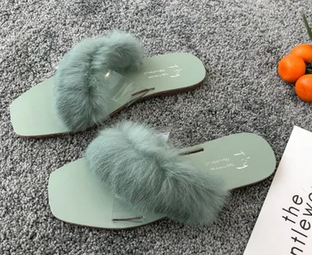 

Hot Sale Women Cute Plush Balls Soft Fleece House/Outdoor Slippers Room Shoes Fashion Casual Ladies Shoes