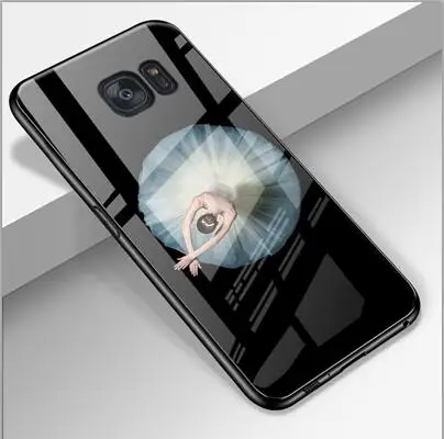 Чехол для samsung Galaxy S7 Edge из закаленного стекла с рисунком из мягкого силикона с узором Чехлы для samsung Galaxy S 7 Edge задняя крышка - Цвет: B3
