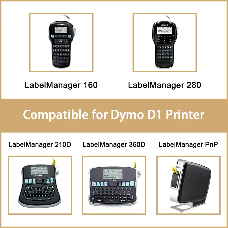 Лента для этикеток UniPlus совместимая с Dymo 45013 d1 LM210D LM420P LM360D 12 мм * 7 м|Ленты принтеров|