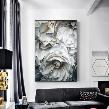 

100%Handpainted Abstract Flowers Oil Paint On Canvas Art Oil Painting Gift Home Decor Living Room Wall Adornment Picture Free
