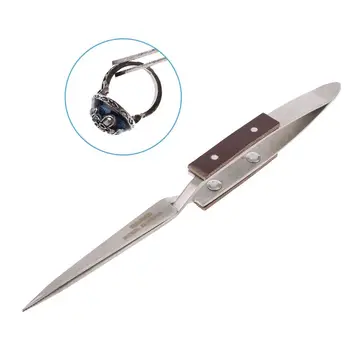 

Straight Curved Tip Selflock Tweezer Cross Locking Jeweler Jewelry Making Tool