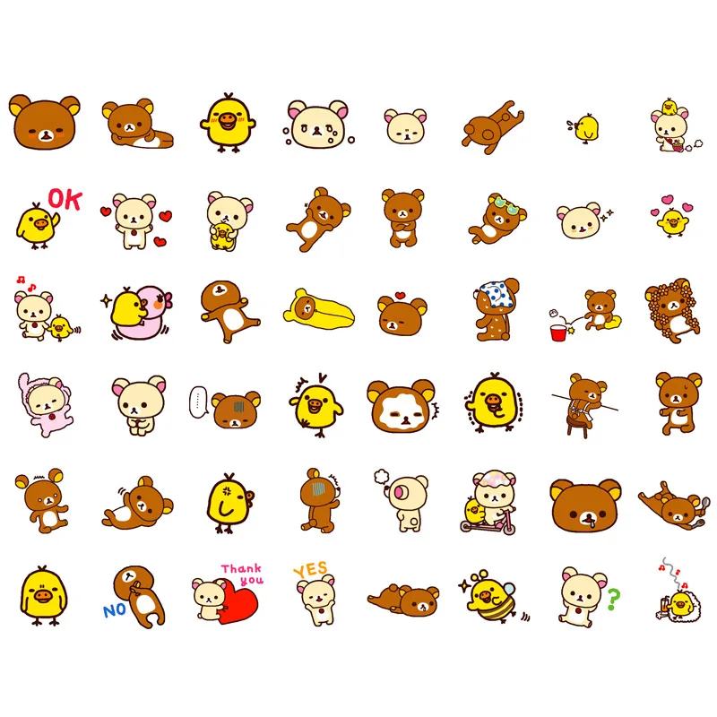 1 шт. Sanrio Rilakkuma Precut Милая Канцелярия Post It notebook Sketchbook молочный планировщик наклейки школьный офисный Декор - Цвет: PK394