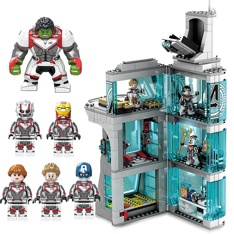 

618pcs upgrade version 3 layer SuperHeroes Iron Man Green Man Avengers Building Iron Man Building Block Brick Boy Child Gift Toy