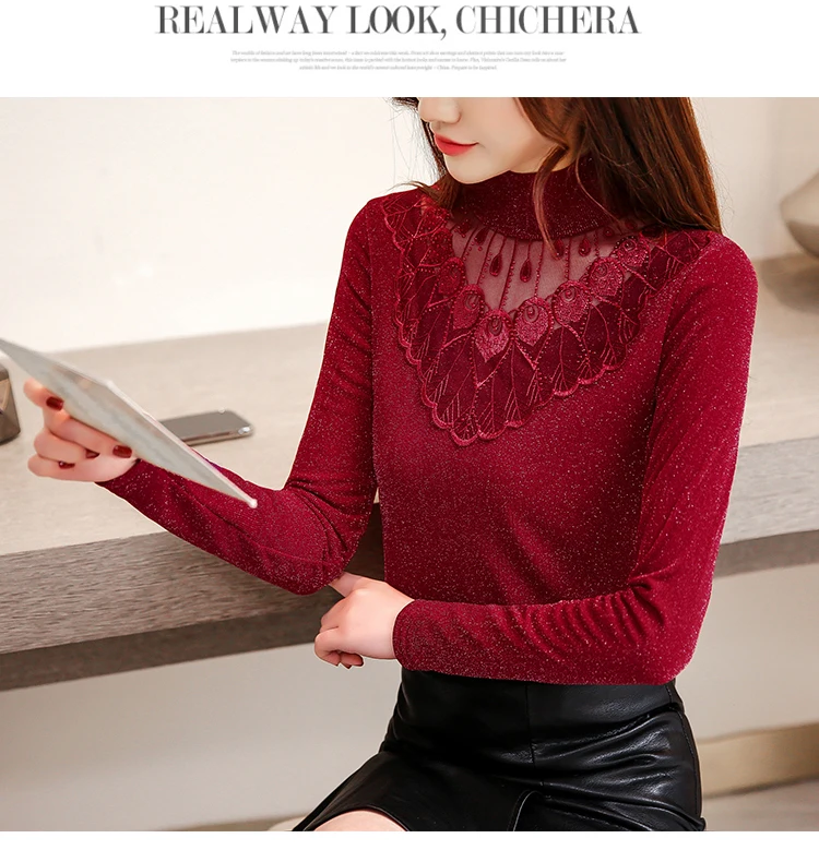 Blusas mujer de moda однотонная корейская модная одежда harajuku женские топы размера плюс 4XL 5XL с длинным рукавом 7713 50