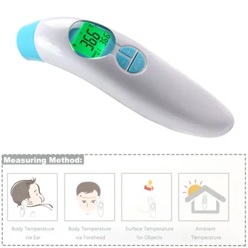 Non-contact Forehead Infrared Thermometer Digital LED Backlit Hand-held Temperature Meter Non-contact Forehead Infrared Thermometer Digital LED Backlit Hand-held Temperature Meter