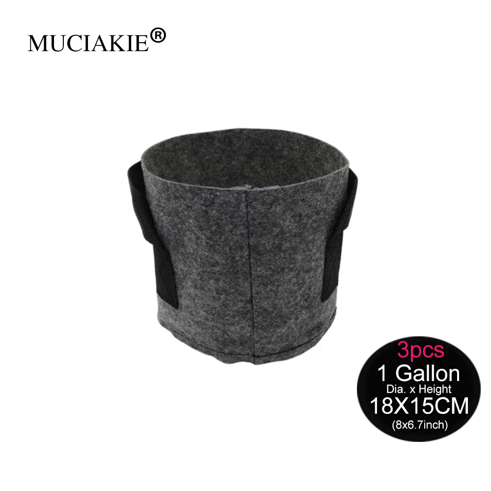 MUCIAKIE 1-10 галлонов серый садовый растительный мешок для выращивания овощей цветочный горшок плантатор DIY картофельный садовый горшок растения экологичный мешок для выращивания