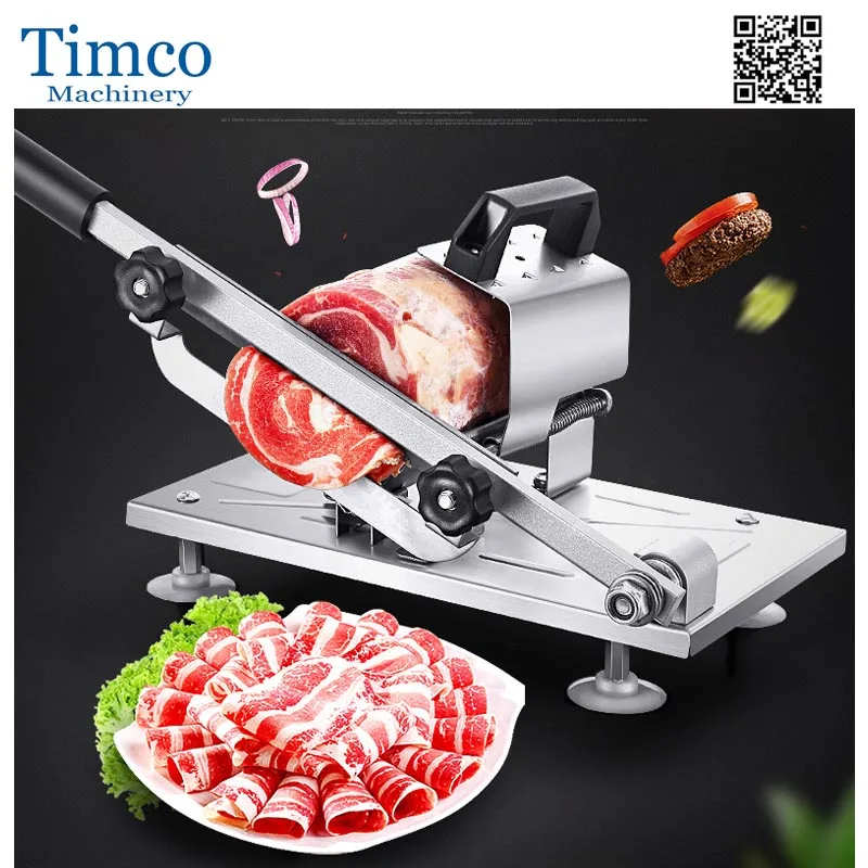 Аппарат для нарезания мяса ломтерезка автоматическая подача Домашняя кухня ручная колбасная рулон машина для нарезки мяса