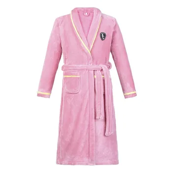 

Women Winter Coral Fleece Sleepwear Thicken Warm Flannel Robe Bath Gown Nightgown Nightwear Casual Homewear Intimate Lingerie