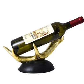 

Creative Nordic Minimalist Antlers Wine Rack Decoration Ornaments Wine Holder Living Room Display Furnishings Resin Artware Gift