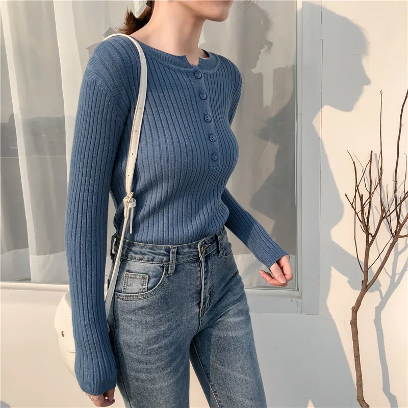 

sweaters women invierno 2019 vintage pullovers autumn winter Women Knitted Sweater Casual Soft Jumper Fashion Slim Femme Elastic