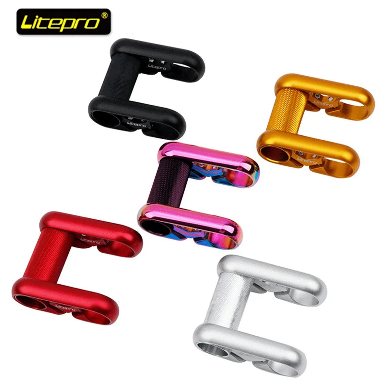 litepro LP bicycle stem Folding Bike Double Stem Bmx Riser Bicyle Handlebar for 25.4mm Adjustable | Спорт и развлечения