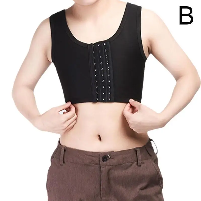 S-4xl Breast Chest Binder Transexual Vest Tomboy Lesbian Chest Binder Undershirt Comfort Casual Bra Tops Shapers Flatten Sh W7J6 backless shapewear