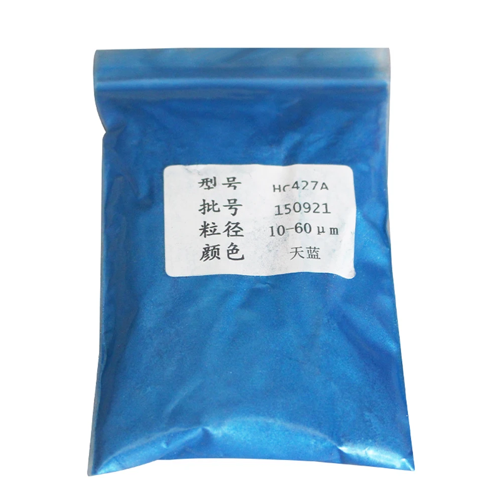 Type 427A 50g Sky Blue Pearl Powder Mineral Mica Powder Pigment for Dye Colorant Soap Automotive Art