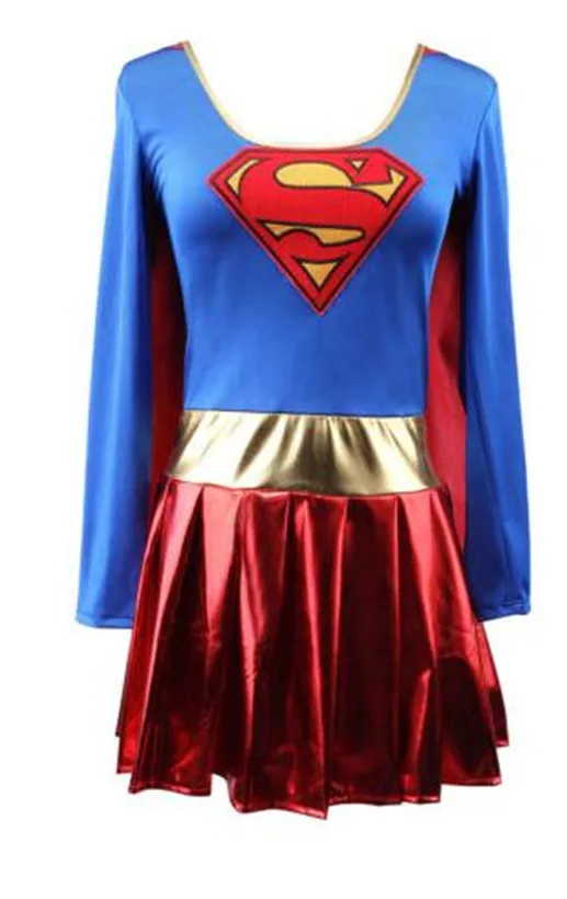 Женский взрослый Супермен Косплей камуфляж леди костюм для взрослых на Хэллоуин вечерние супер герой Волшебная героиня герой - Цвет: 2 Adult clothes
