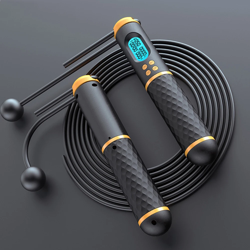Electronic Digital Counting Jump Rope Wireless Calorie Fitness Skipping Rope US 