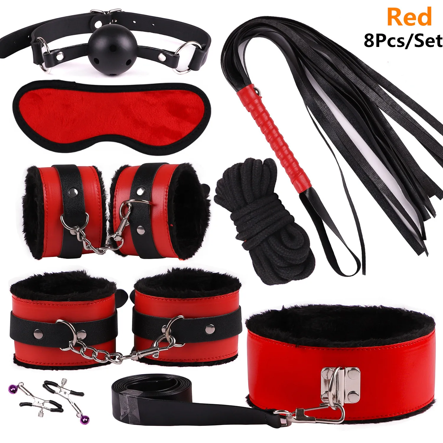 Кожаный регулируемый набор бондажа с наручниками веревка shiбари маска для глаз