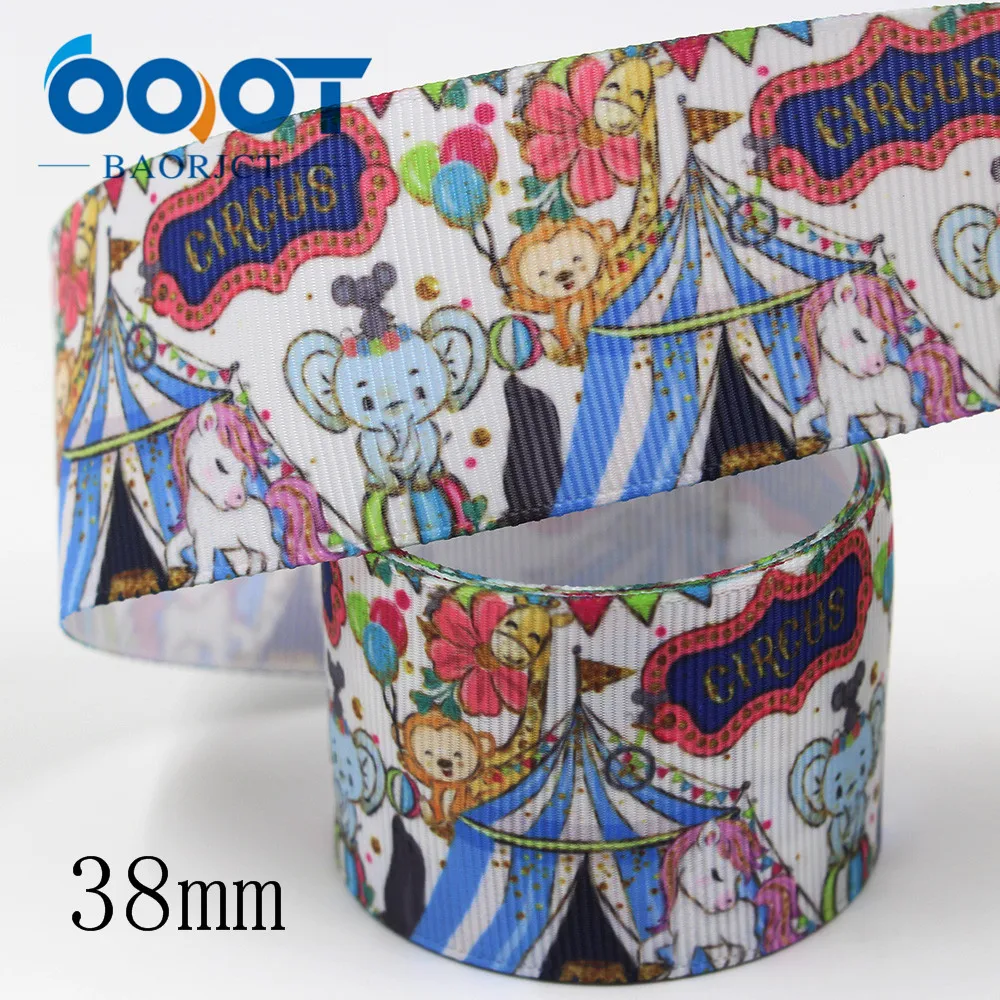 I-191211-2682 OOOT BAORJCT I-191211-2677, 10 ярдов 38 мм, мультфильм термотрансферные печатные корсажные ленты, Свадебная вечеринка украшения DIY материал - Цвет: I-191211-2682