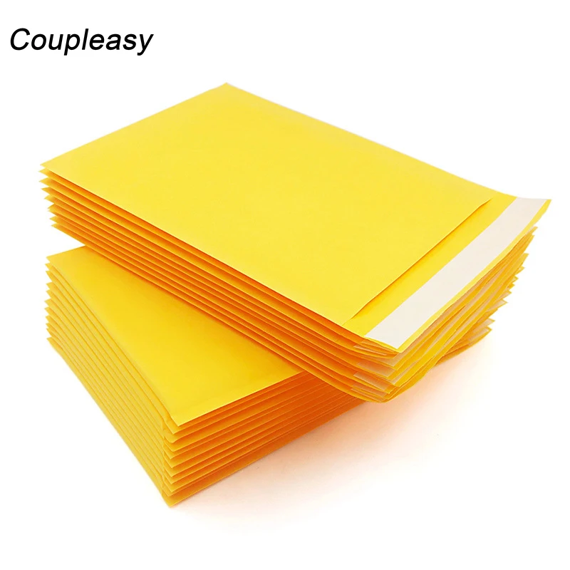 100pcs 19 Sizes Kraft Paper Bubble Envelopes Bags Mailers Padded Shipping Envelope With Bubble Mailing Bag Business Supplies