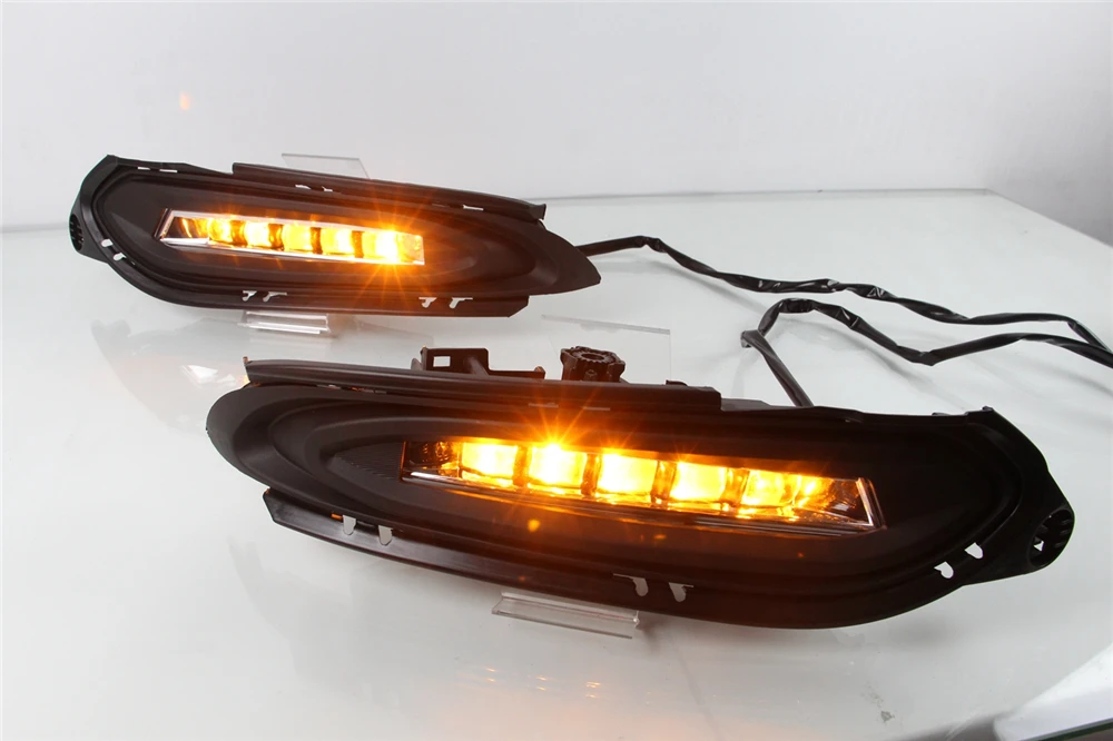 2 шт. DRL для Honda hr-v HR-V 12 В светодиодный автомобильный дневной ходовой свет противотуманная фара с динамическим поворотным сигналом стиль реле