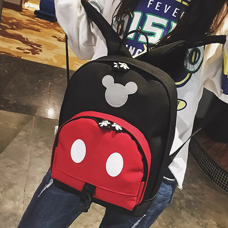 Disney Kids Backpack New Mickey Mouse School-Bag Children Girls Boys Backpacks Polyester Cute Cartoon Kindergarten Bags