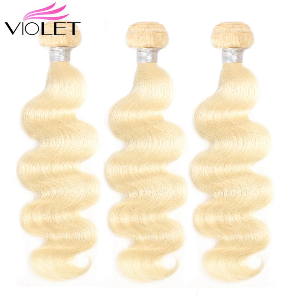 VIOLET Body Wave 613 Blonde bundle Medium Ratio 8\ VIOLET Body Wave 613 Blonde bundle Medium Ratio 8\