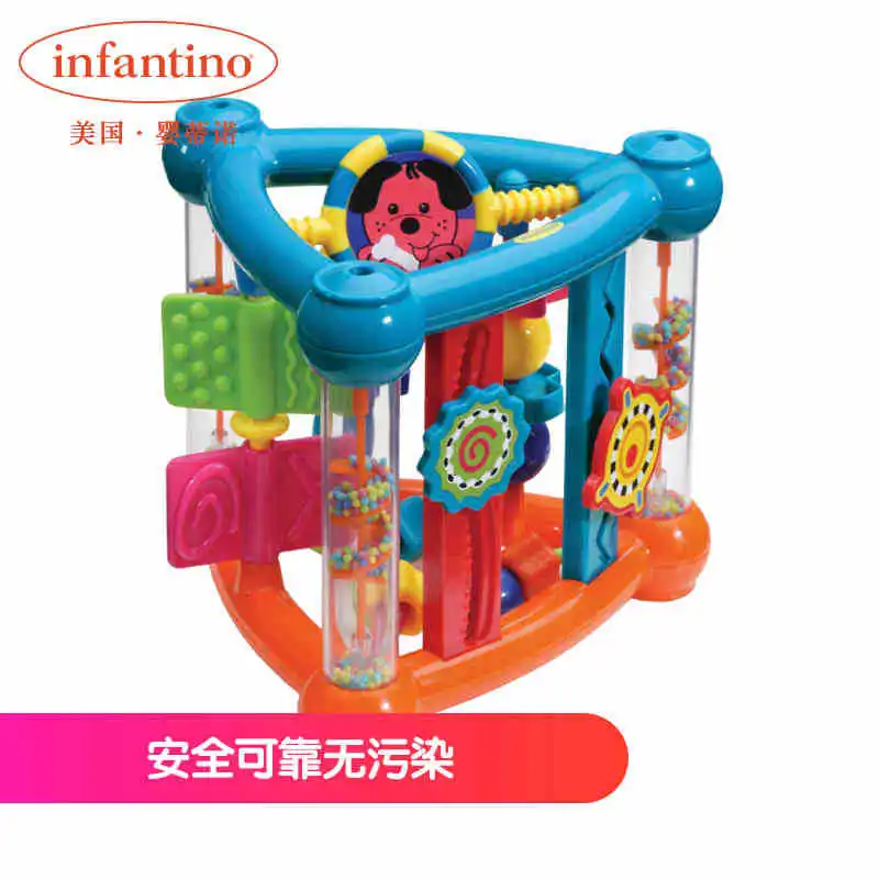 

America Infantino Baby Tino Shape Cognitive Toy Multi-functional Triangular Roll-over Stand Children Early Education Toy