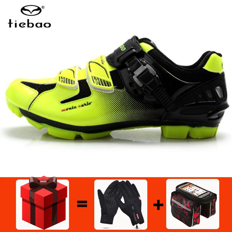 

TIEBAO Cycling Shoes sapatilha ciclismo mtb men Breathable Professional Self-Locking Bicycle Shoes Non-Slip Bike Racing Shoes